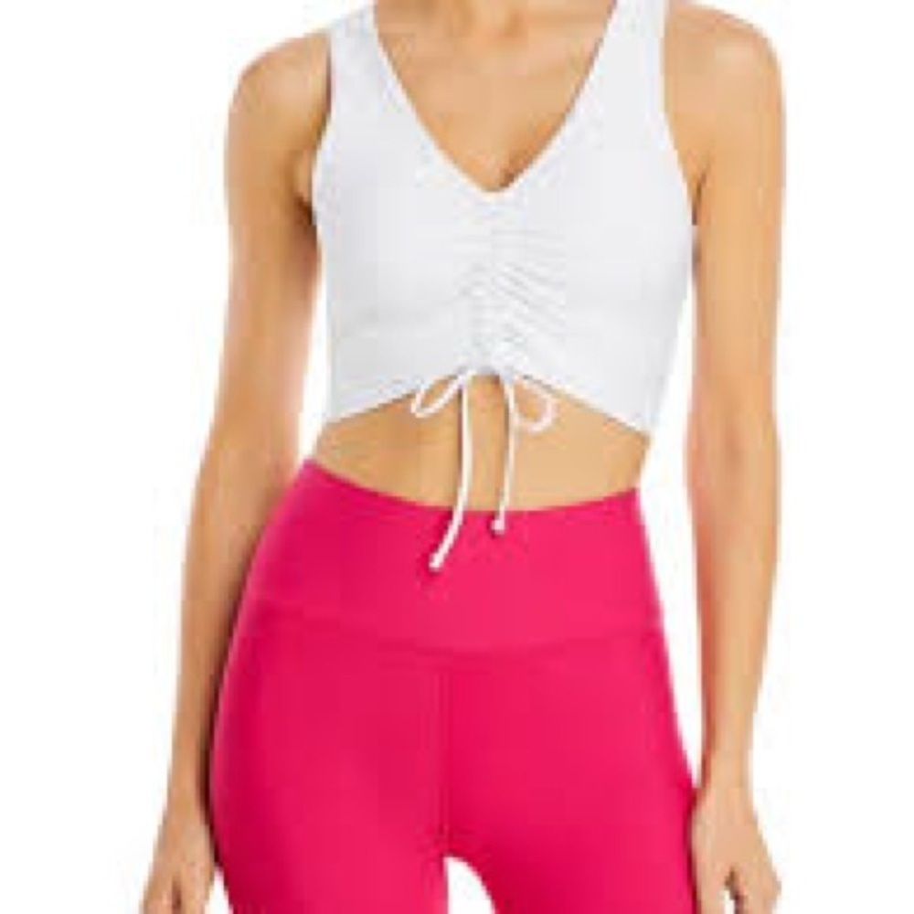 Aqua Ruched Medium Impact Sports Bra